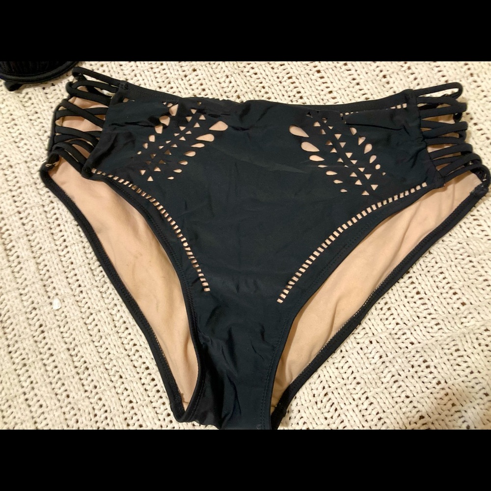 Two piece black bikini